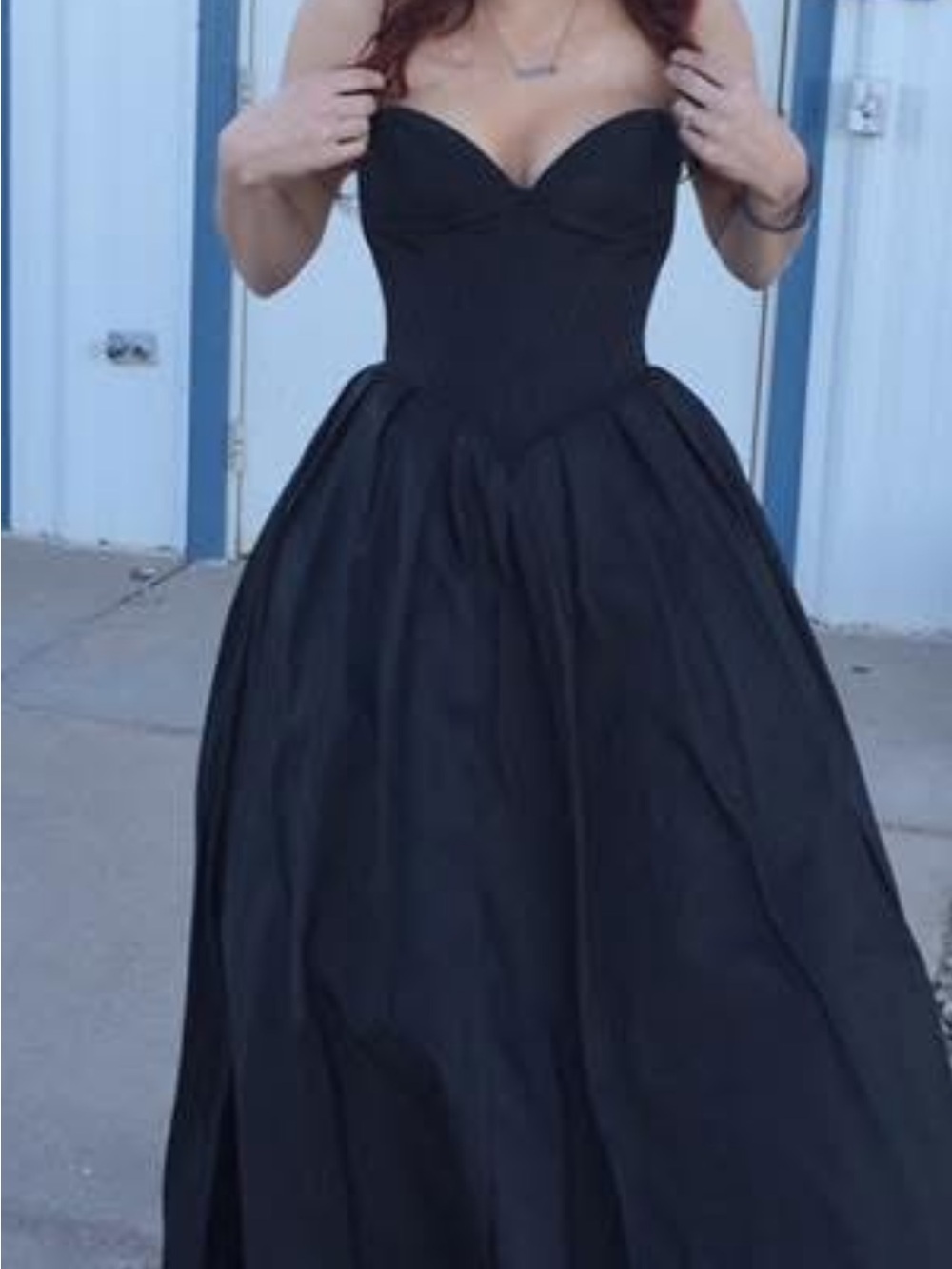 Black Strapless Ball Gown Dress Sherri Hill